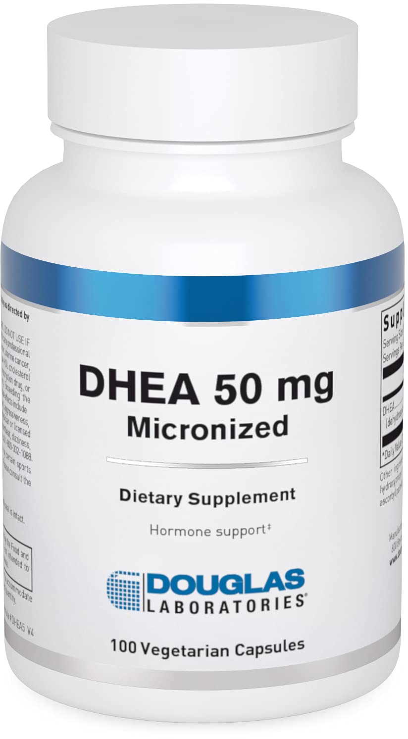 Douglas Laboratories DHEA 50 mg capsules bottle front supports hormone balance