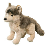 Douglas Smoke Wolf plush with luxurious faux fur coat for cozy hugs