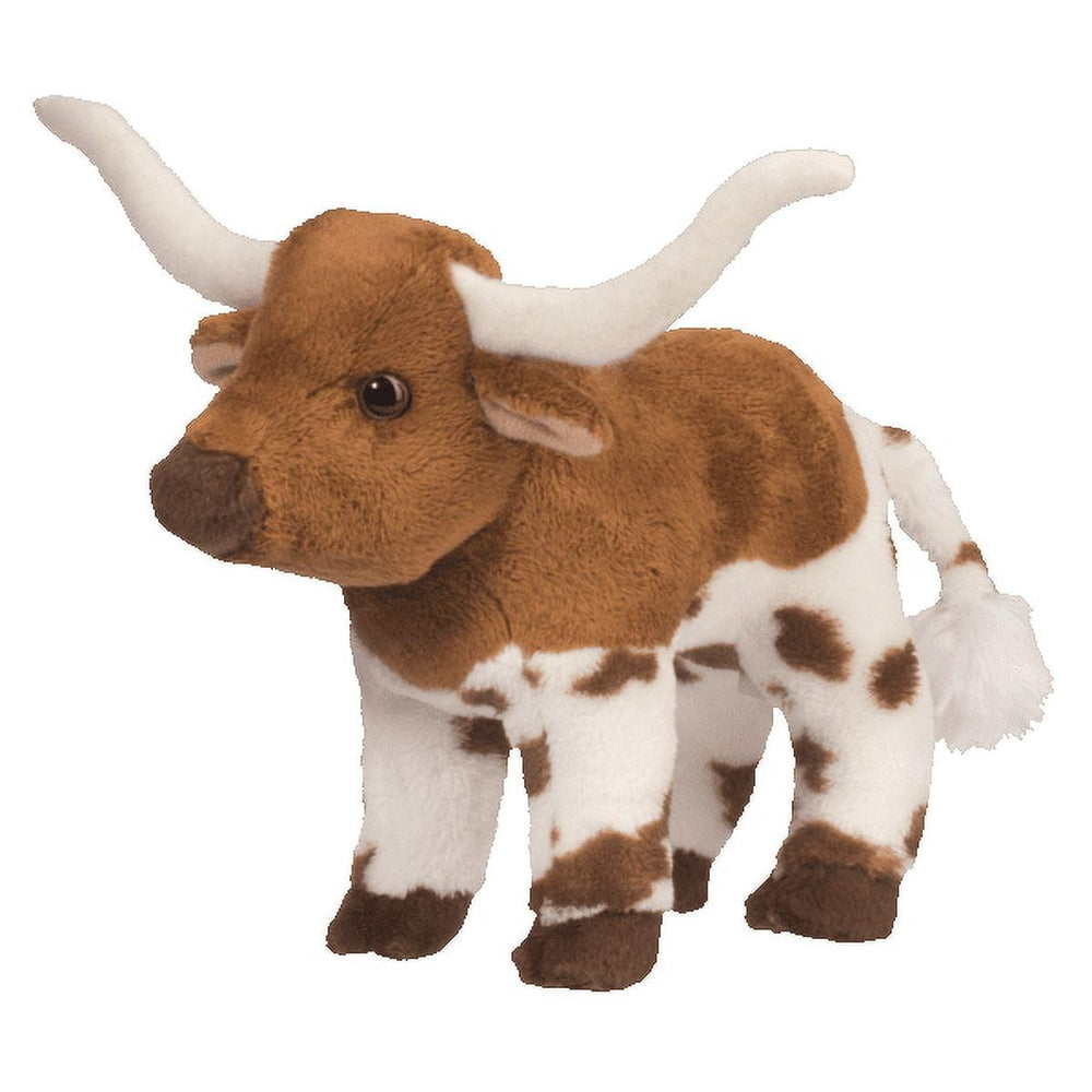 Douglas Zeb Texas Longhorn bull plush, lifelike and cuddly, ideal for imaginative play and display.