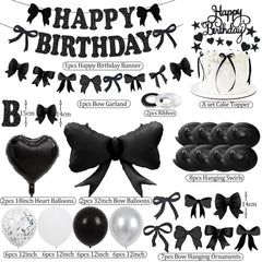 Douvelue Bow Hanging Garland creates chic party backdrop.