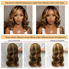 Close view of Douyin HD lace front wig 13x4 with pre-plucked hairline.