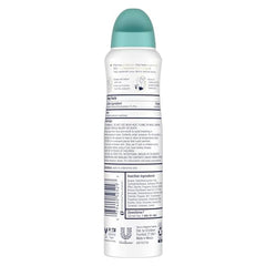 Dove Advanced Care Coconut Water & Lime spray mist on underarms with protection.