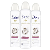 Dove Advanced Care Caring Coconut dry spray front packaging showing product name
