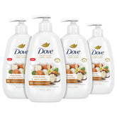 Dove Advanced Care hand wash with Shea Butter and Warm Vanilla in pump for moisturized hands