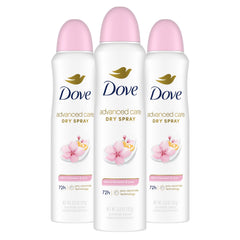 Dove Advanced Care Sakura Blossom & Yuzu dry spray mist for quick, long-lasting freshness.