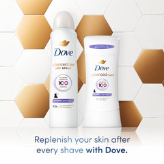 Close-up of Dove Advanced Care Sheer Fresh stick for soft underarms.