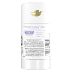 Dove anti-friction stick provides a clear glide on skin