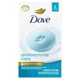 Dove Beauty Bar Antibacterial Care 6-count package for clean, moisturized skin