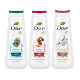 Dove Body Wash 3-Count Mixed Pack shown on shelf for renewed skin cleansing