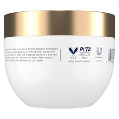 Dove Bond Strength mask applied to damp mid-length hair
