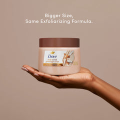 Dove Brown Sugar Coconut Butter Scrub close-up texture highlighting creaminess