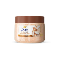 Dove Brown Sugar Coconut Butter Scrub jar showing creamy texture for nourished skin