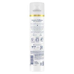 Dove Brunette Brillance close-up texture highlights powder absorption at roots.