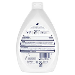Dove Care & Protect antibacterial hand wash foamy lather on hands.
