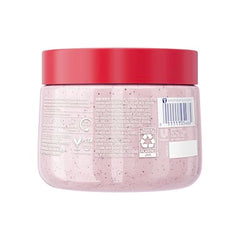 Close-up of Dove Cherry & Chia Milk Scrub texture for gentle exfoliation