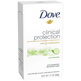 Dove Clinical Protection Cool Essentials bottle offering long-lasting antiperspirant protection.