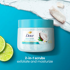 Dove Coconut and Lime fragrance evokes tropical coconut and lime during showers.