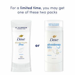 Dove Deodorant Stick Sensitive glide shot shows smooth application and clear residue-free finish