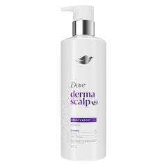 Dove Derma Scalp Density Boost Shampoo bottle showing fuller look for daily cleansing