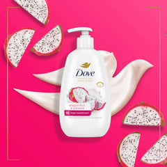 Dove Dragon Fruit & Coconut scent on hands after washing.