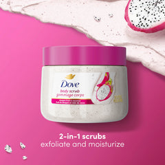 Dove Dragon Fruit Coconut Scrub close-up showing whipped texture