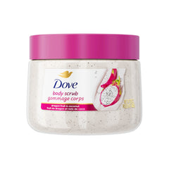 Dove Dragon Fruit Coconut Scrub jar ready for creamy exfoliation