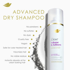 Dove Dry Shampoo Spray emits a light clean scent for freshness