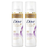 Dove Dry Shampoo Spray bottle shows volume boost at roots