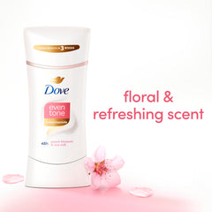 Applying Dove Even Tone Peach Blossom Stick to clean underarms