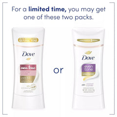 Dove Even Tone smooth-glide stick leaves no visible residue