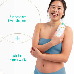 Dove Glycolic Serum Body Wash rich lather and Fresh Waterlily scent