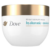 Dove Hyaluronic Moisture Mask bottle shows deep hydration for dry hair.