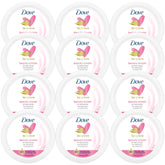 Dove Beauty Lotion jar shows light texture and fast absorption for smooth skin.