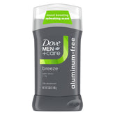 Dove Men+Care Breeze deodorant stick for all-day odor control and skin comfort.