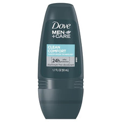 Dove Men+Care Clean Comfort roll-on deodorant application, smooth glide on skin