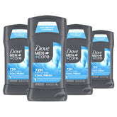 Dove Men+Care Cool Fresh antiperspirant stick close-up for all-day protection