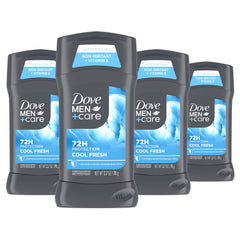 Dove Men+Care Cool Fresh antiperspirant stick close-up for all-day protection