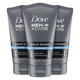 Dove Men+Care Hydrate Face Wash bottle front view cleanses gently while supporting daily moisture.