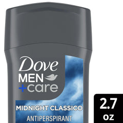 Underarm application scene with Dove Men+Care Midnight Classico for everyday protection.