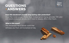Dove Men+Care plant-based moisturizer image suggests skin-soothing care during active days
