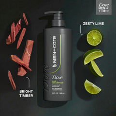 Dove Men+Care PROTEIN POWER graphic illustrating hair-strength support