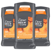 Dove Men+Care Rustic Sandalwood antiperspirant stick provides long-lasting protection