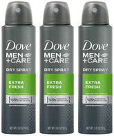 Dove Men's Antiperspirant Extra Fresh 3-pack front view for long-lasting daily protection.