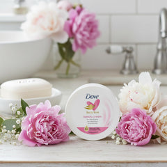 Dove Nourishing Body Care 4-pack packaging on display for everyday moisturization.