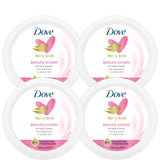 Dove Nourishing Body Care cream jar close-up showing rich texture for smooth skin.