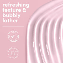 Dove Serum Body Wash Skin Replenish pink lily aroma and dewy feel after shower