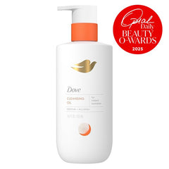 Dove Shower Body Oil Wash texture in action, silky oil becoming rich foam.