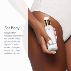 Dove Targeted Serum application in massage motion on skin.