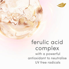 Dove UV Repair Glow Oil application demonstrates quick absorption and lightweight feel.