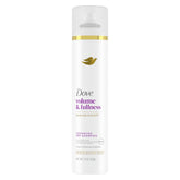 Dove Volume & Fullness dry shampoo spray on roots for instant refresh between washes.